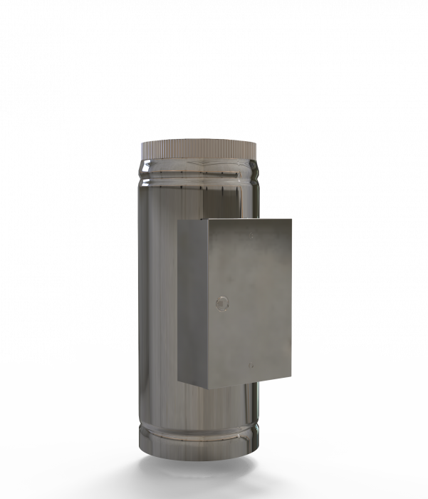 DW Plus Inspektionslänge mit Tür 500 mm, Doppelwandig - Edelstahl